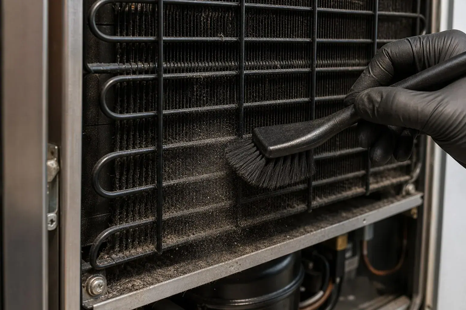 A clogged condenser mimics a dying compressor