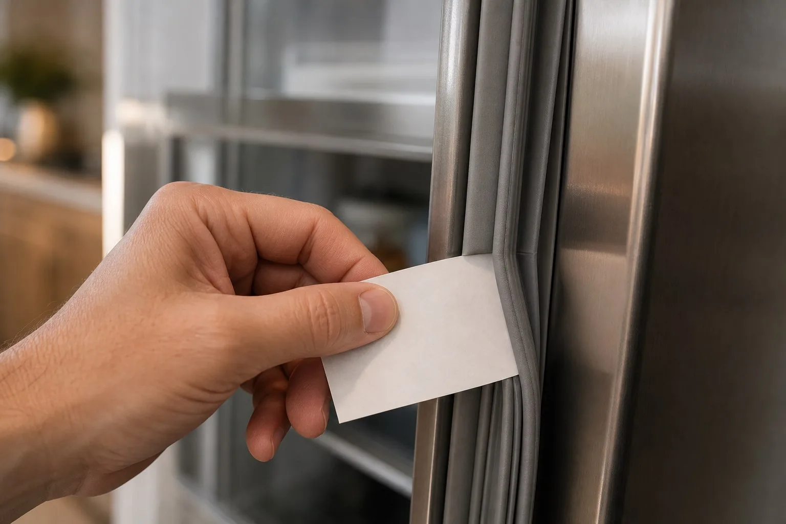 Checking the glass-door gasket that guards humidity